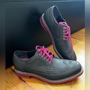 Cole Haan Brown and Pink Wing Tip